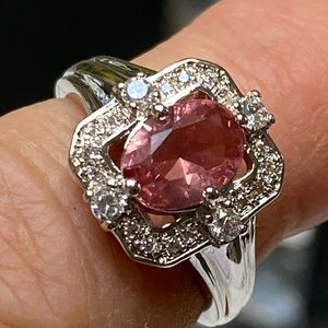 NWT RBP2895 | Never Disappointed | Pink Topaz | Rhodium  Ring | Size 6